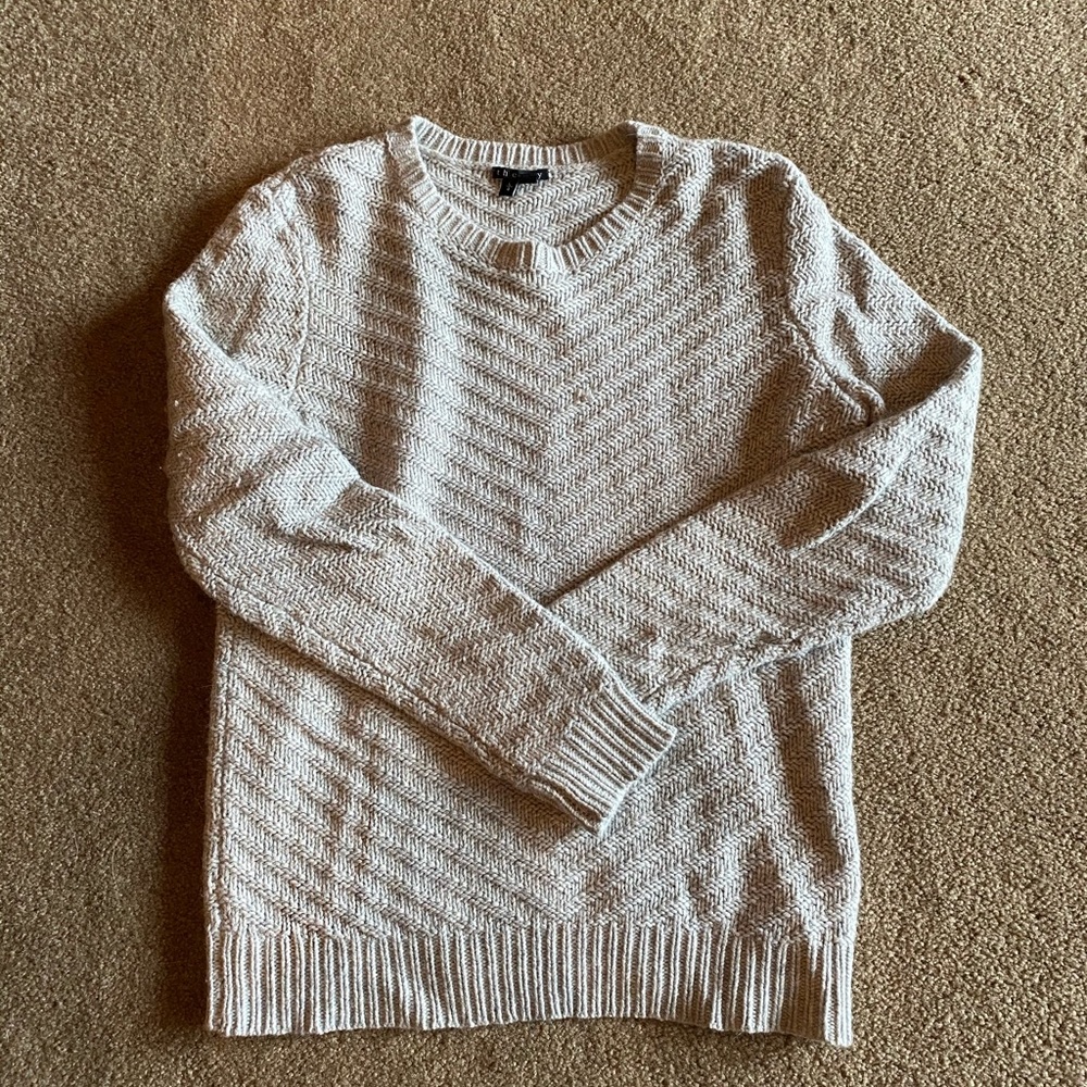 Theory Women’s Grey Crewneck Sweater Sz L